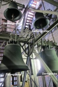 Die vier Glocken in der Kreuzkirche 2020