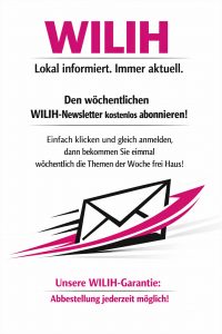 Eigenwerbung für den wöchentlichen Newsletter mit einem Briefsymbol