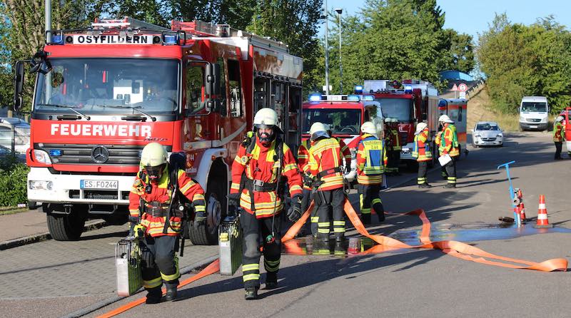 Übung von Feuerwehr und DRK in Ostfildern 24.7.2026