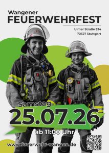 Einladung zum Feuerwehrfest in Wangen am 25.7.2026