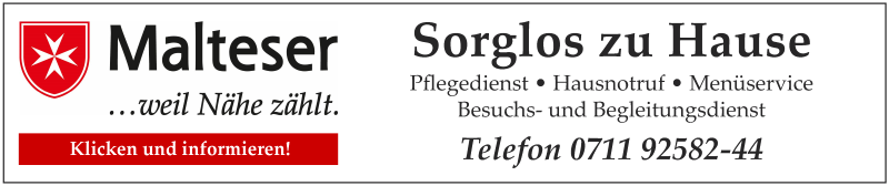 Anzeige der Malteser für Dienstleistungen