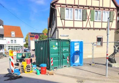 Baustelle Ecke Friedrichshafener/Amstetter Straße in Hedelfingen am 29.9.2026