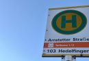 Haltestellenschild der Buslinie 103 an der Amstetter Straße
